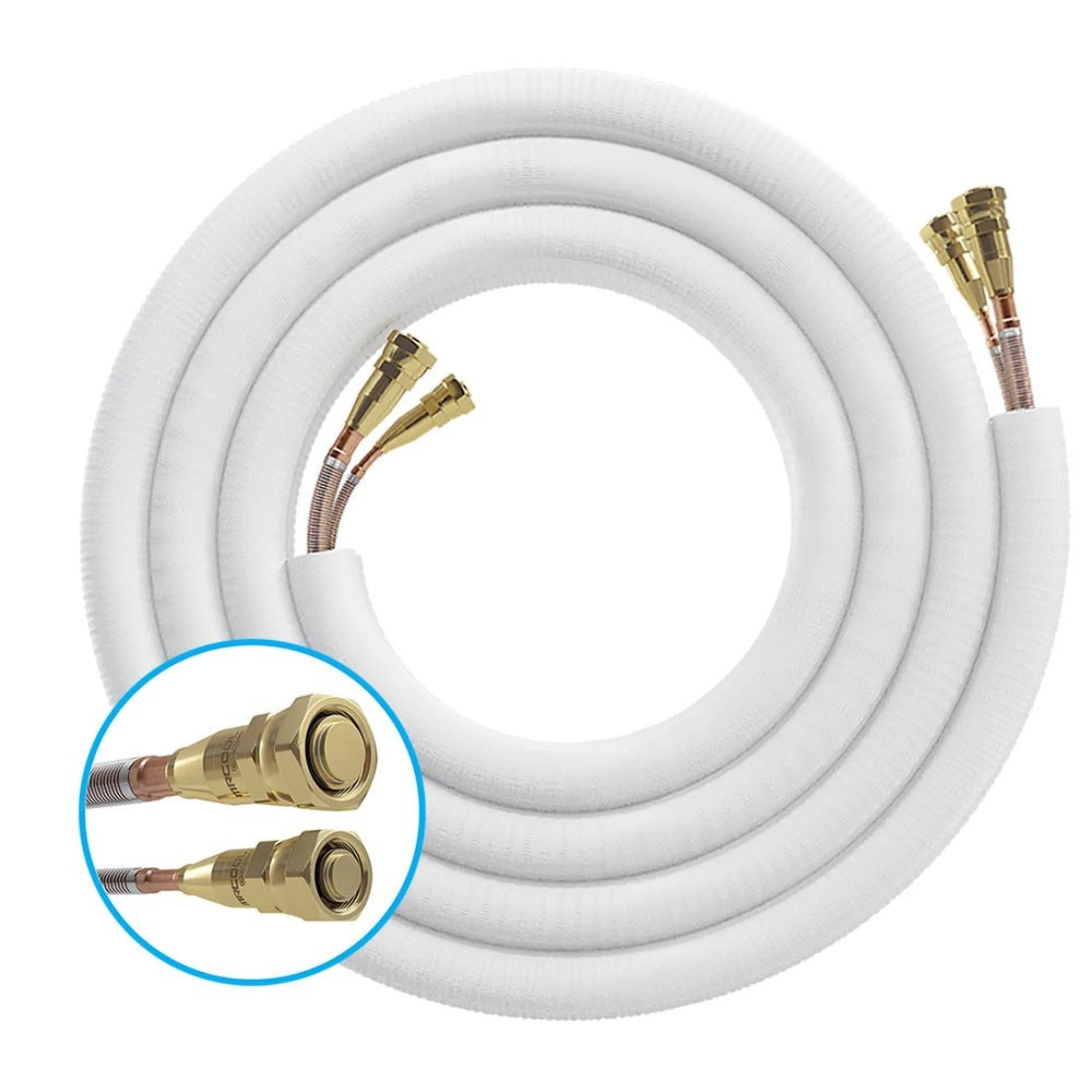 MRCOOL DIY 5th Gen 25 Ft. Pre-Charged Quick Connect Line Set, 1/4" x 3/8", for DIY 6K, 9K, & 12K Indoor Mini Split Air Handler (DIY25-1438-O) - Image 2