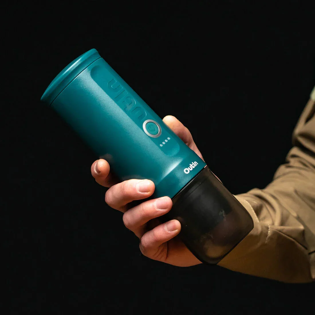 OutIn Nano Portable Electric Espresso Machine in Teal, Travel Coffee Maker for Camping, Car Coffee Maker Self-Heating with USB-C, With Ground Coffee & NS Capsule for RV, Hiking, Office (OTEM-01-Teal) - Image 6