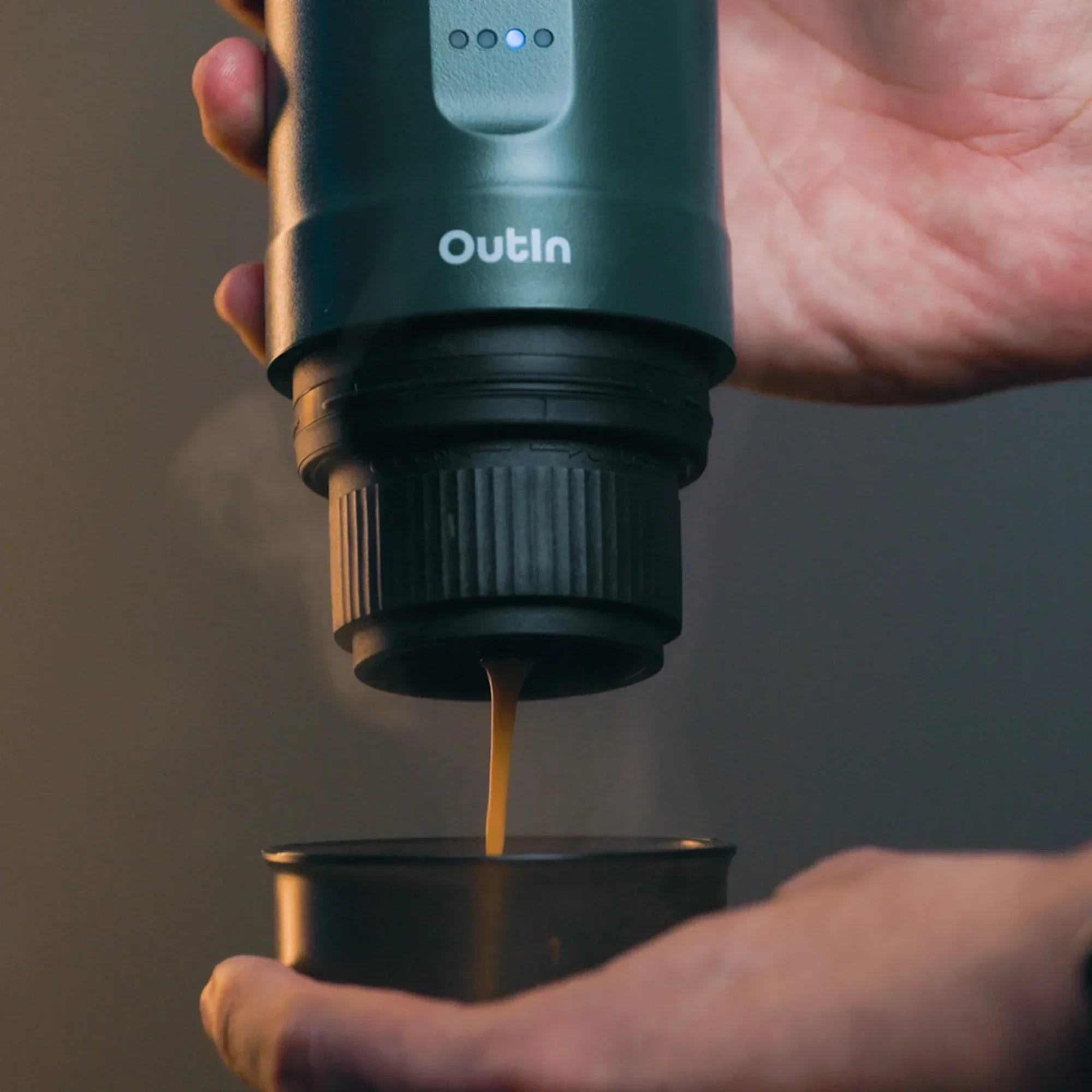 OutIn Nano Portable Electric Espresso Machine in Teal, Travel Coffee Maker for Camping, Car Coffee Maker Self-Heating with USB-C, With Ground Coffee & NS Capsule for RV, Hiking, Office (OTEM-01-Teal) - Image 7