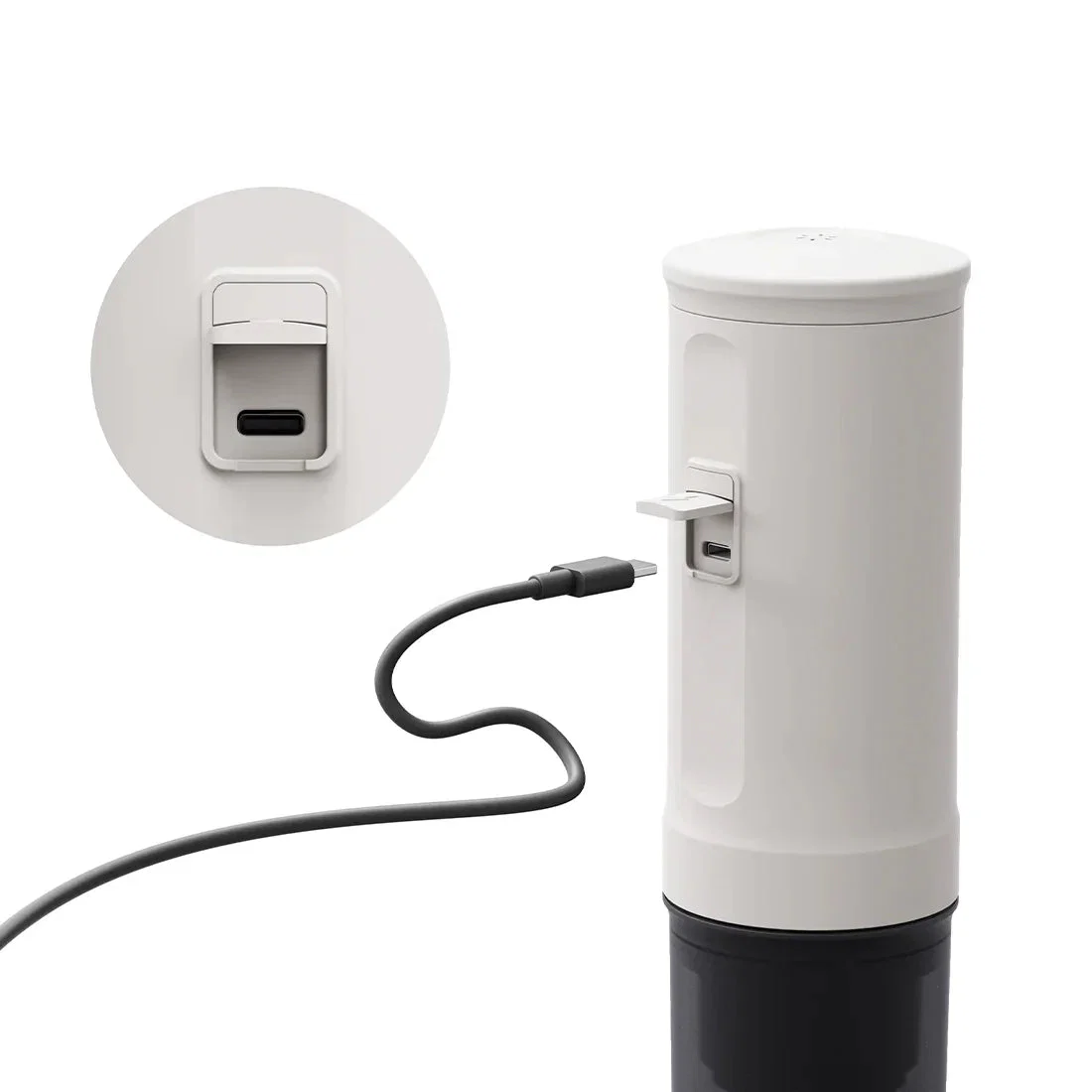 OutIn Nano Portable Electric Espresso Machine in Pearl White, Travel Coffee Maker for Camping, Car Coffee Maker Self-Heating with USB-C, With Ground Coffee & NS Capsule for RV, Hiking, Office (OTEM-01-PW) - Image 4