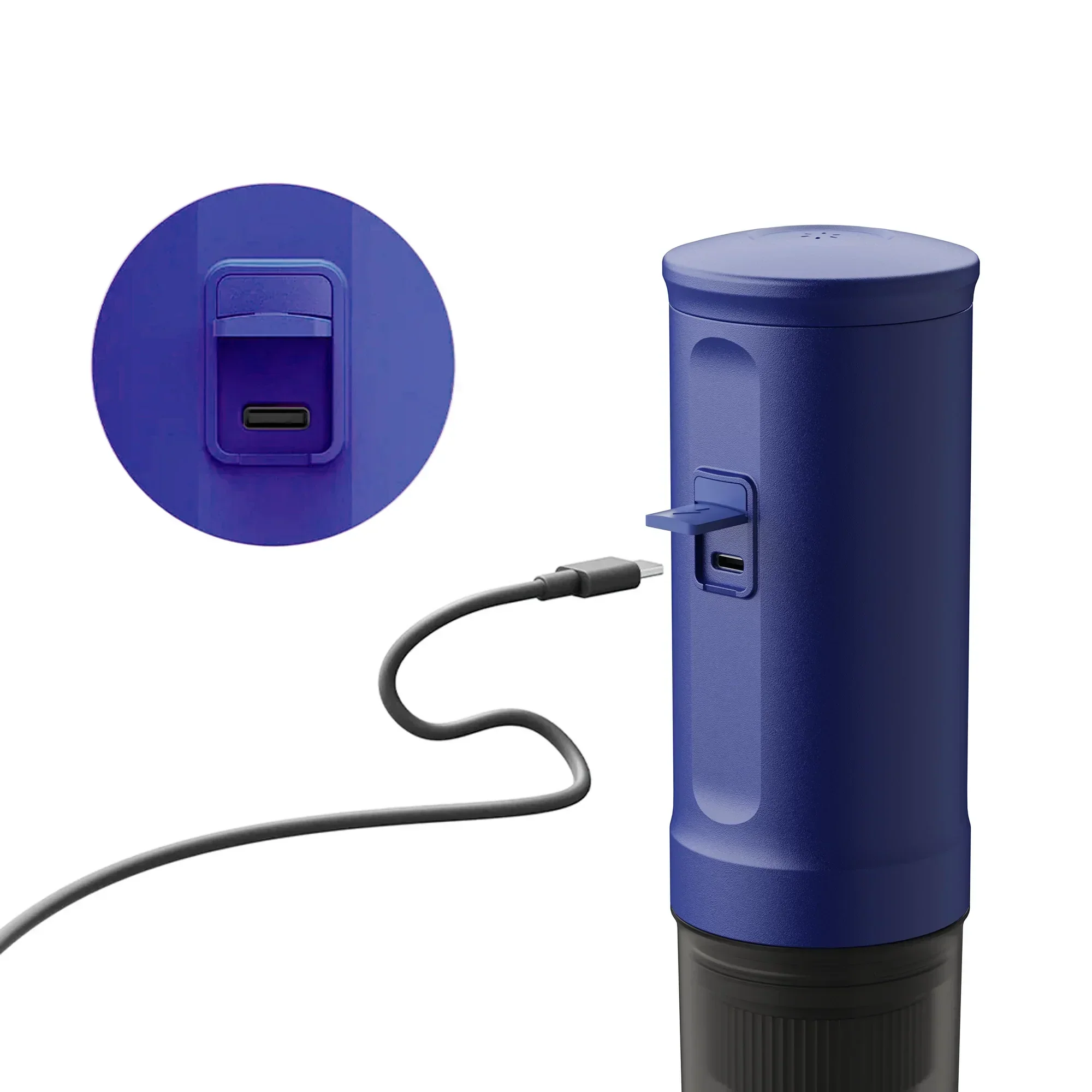 OutIn Nano Portable Electric Espresso Machine in Ocean Blue, Travel Coffee Maker for Camping, Car Coffee Maker Self-Heating with USB-C, With Ground Coffee & NS Capsule for RV, Hiking, Office (OTEM-01-OB) - Image 9