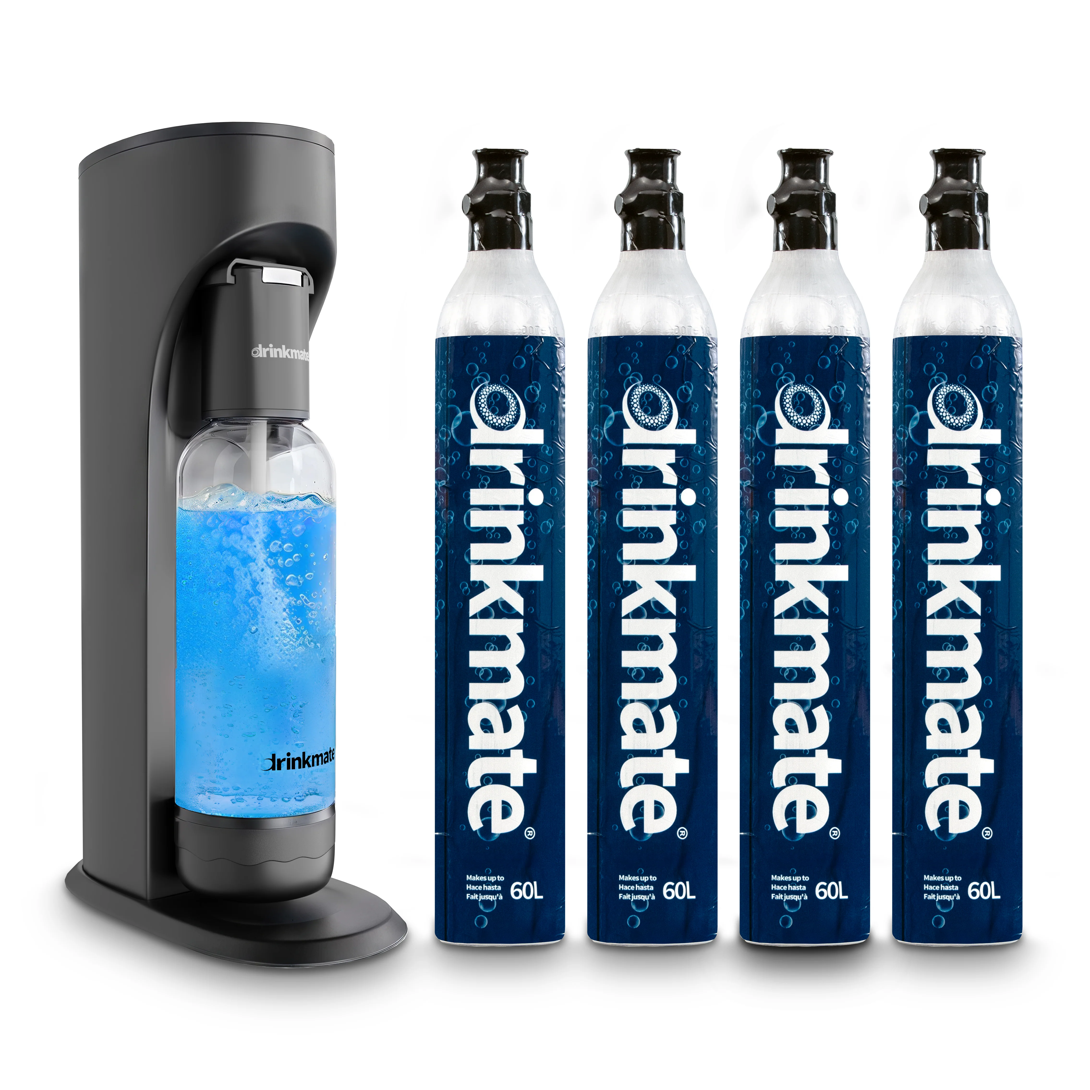 Drinkmate OmniFizz Sparkling Water and Soda Maker 4 Cylinder Bundle with PET Bottle - Image 11