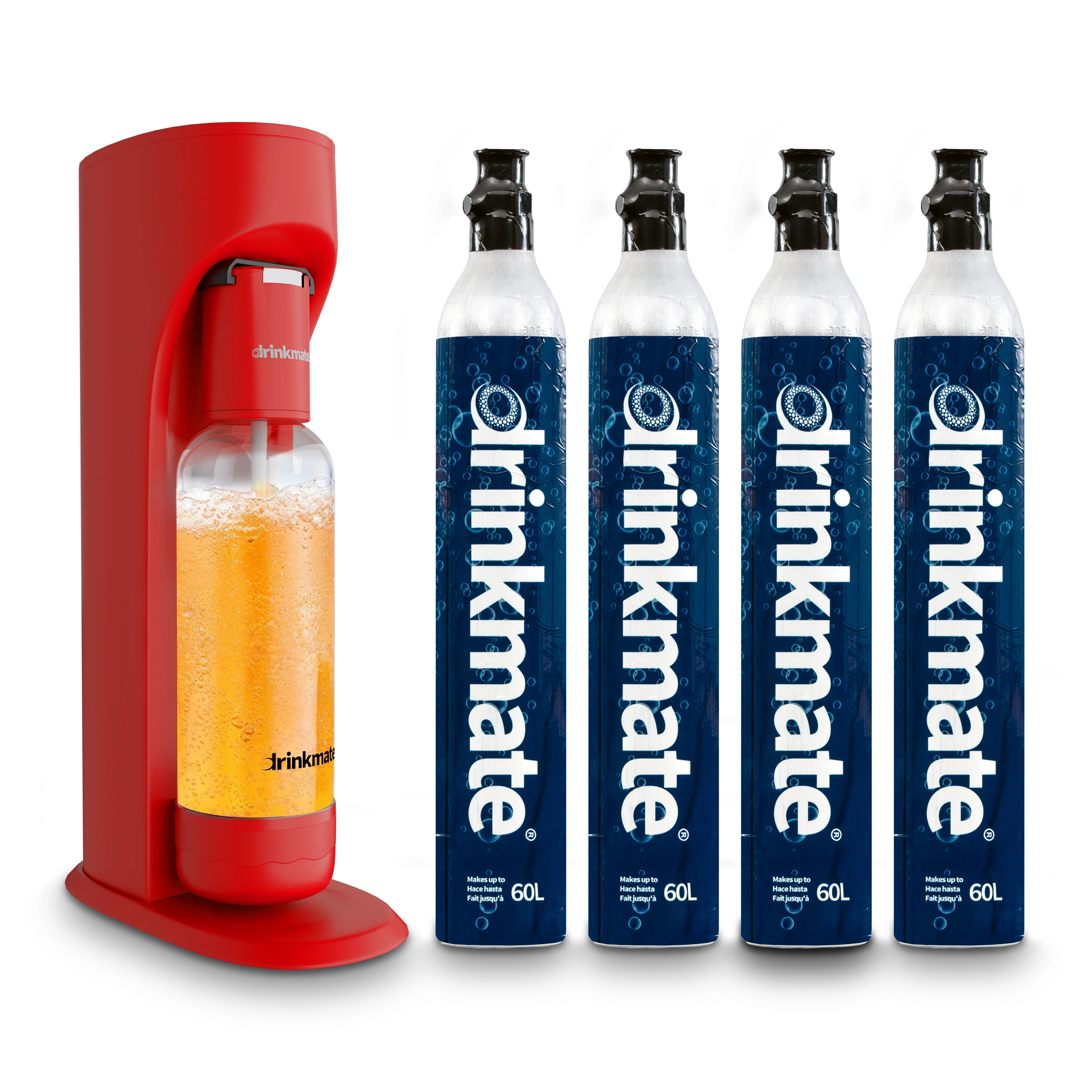 Drinkmate OmniFizz Sparkling Water and Soda Maker 4 Cylinder Bundle with PET Bottle - Image 16