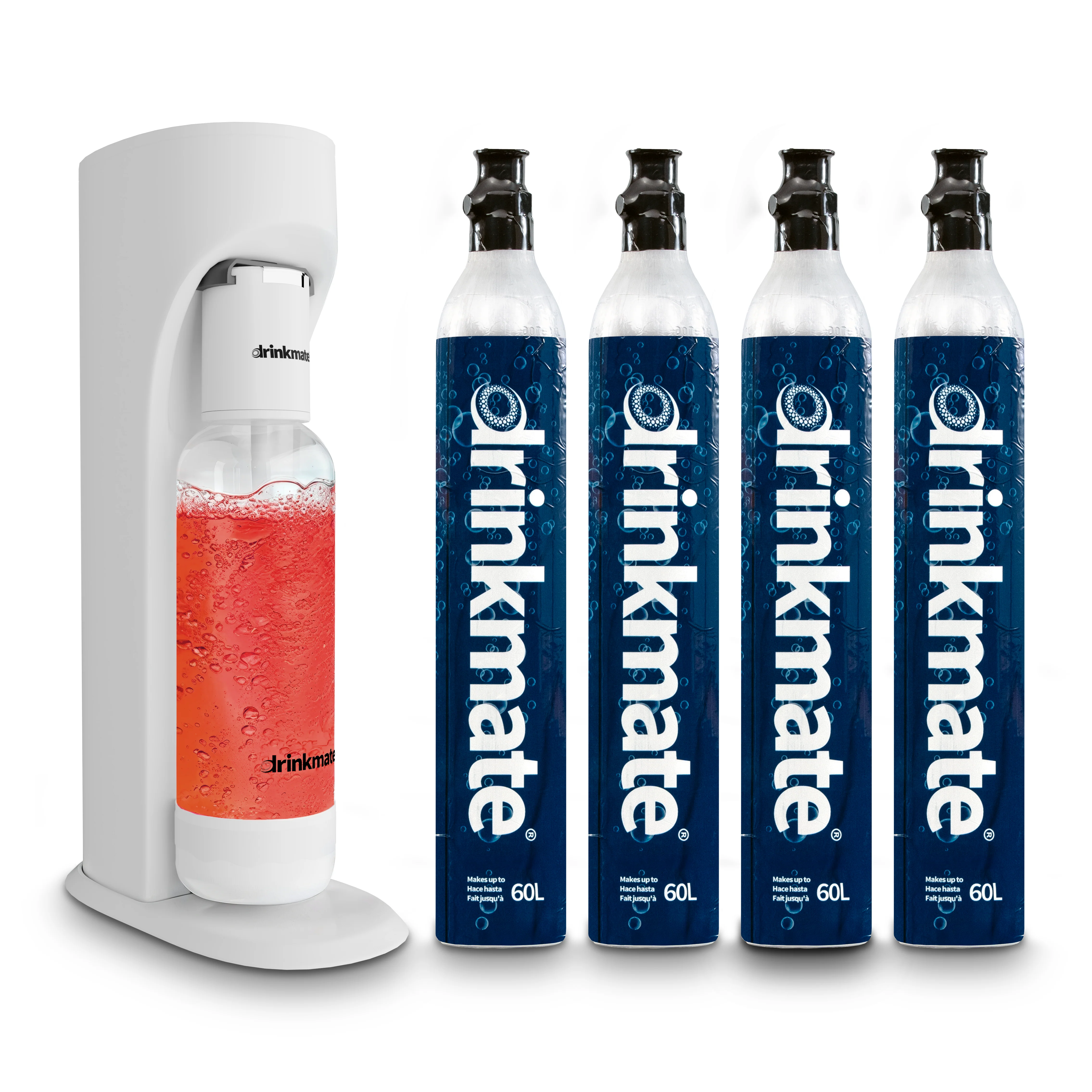 Drinkmate OmniFizz Sparkling Water and Soda Maker 4 Cylinder Bundle with PET Bottle - Image 6