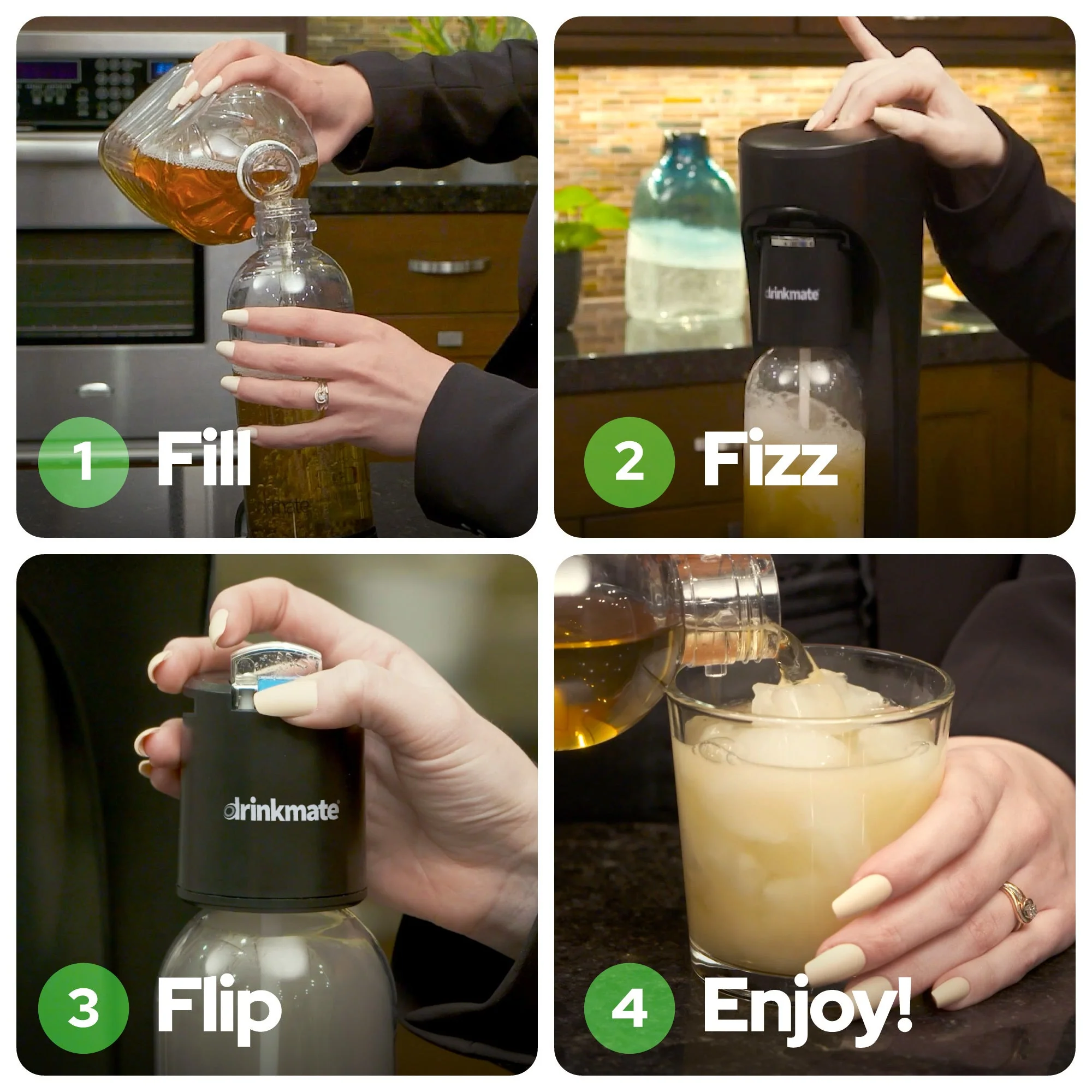 Drinkmate OmniFizz Sparkling Water and Soda Maker with PET Bottle, Without CO2 Cylinder - Image 9