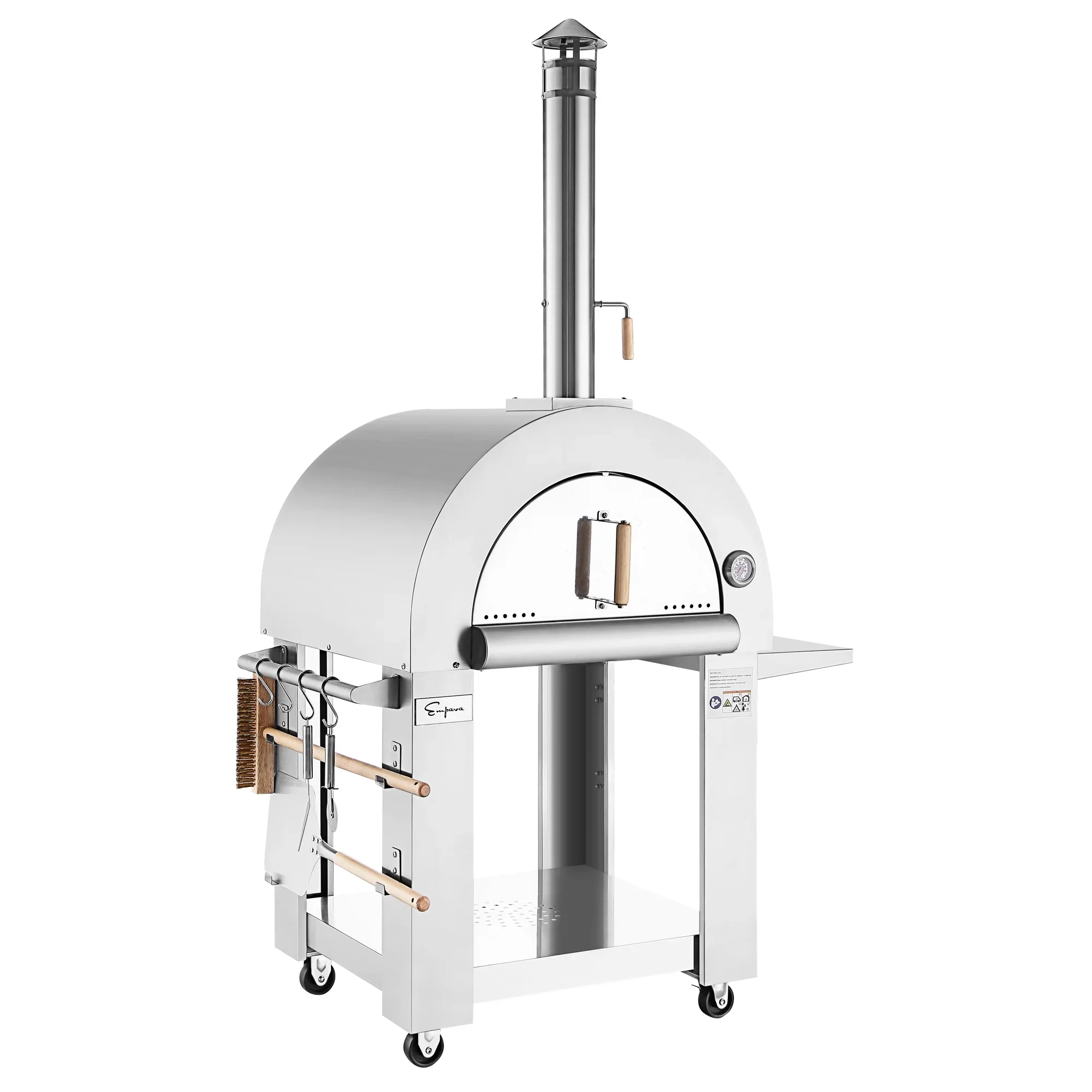 Empava Outdoor Wood Fired Pizza Oven With Side Table in Stainless Steel (EMPV-PG05) - Image 2