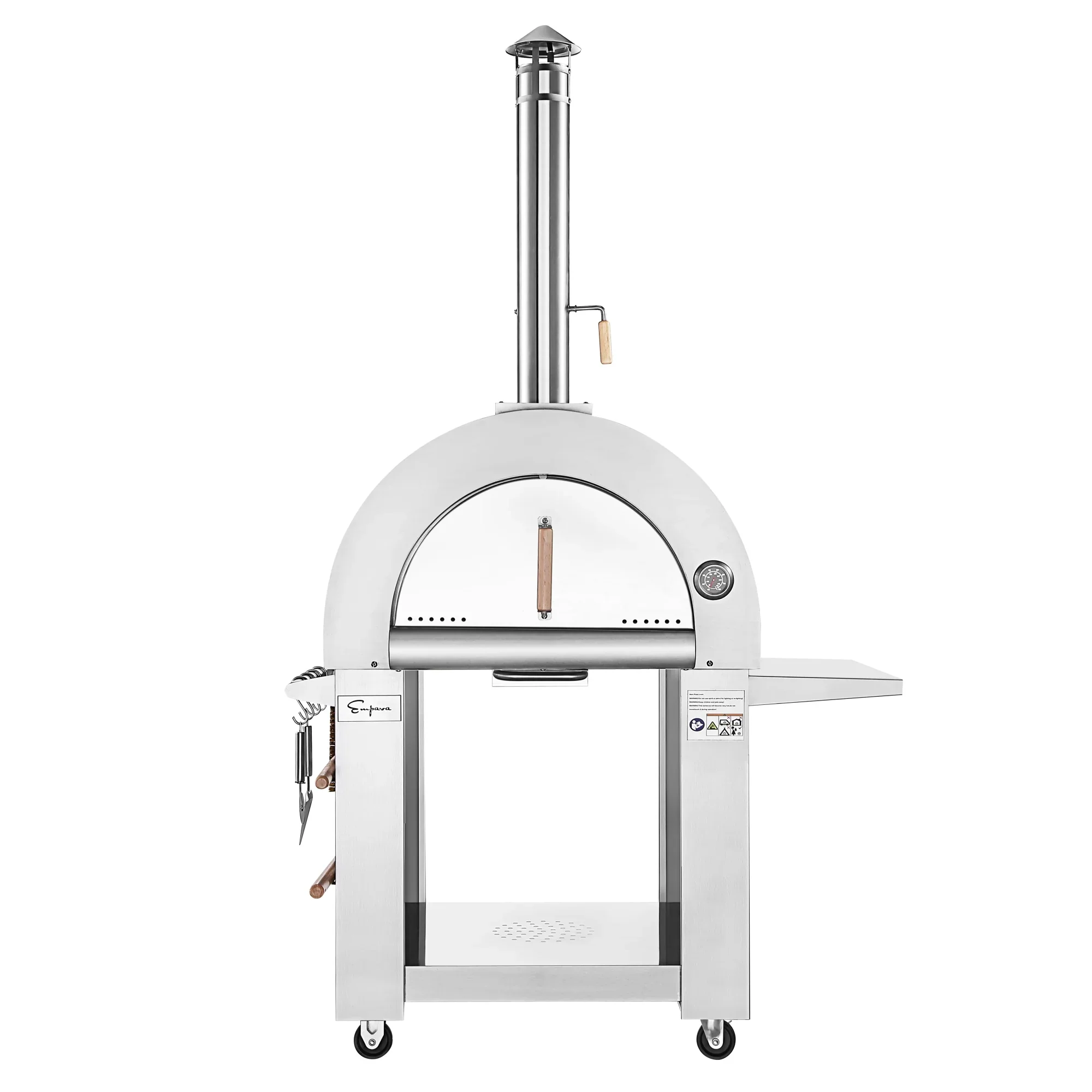 Empava Outdoor Wood Fired Pizza Oven With Side Table in Stainless Steel (EMPV-PG05) - Image 3