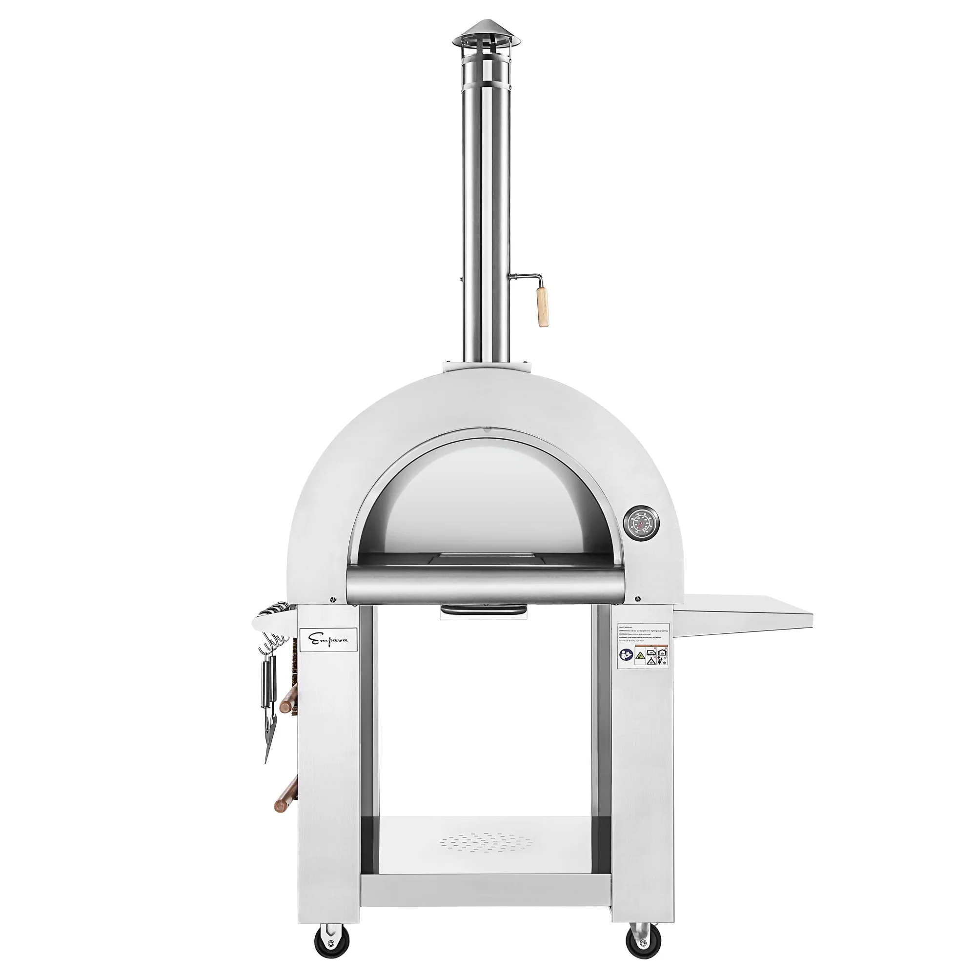 Empava Outdoor Wood Fired Pizza Oven With Side Table in Stainless Steel (EMPV-PG05) - Image 4