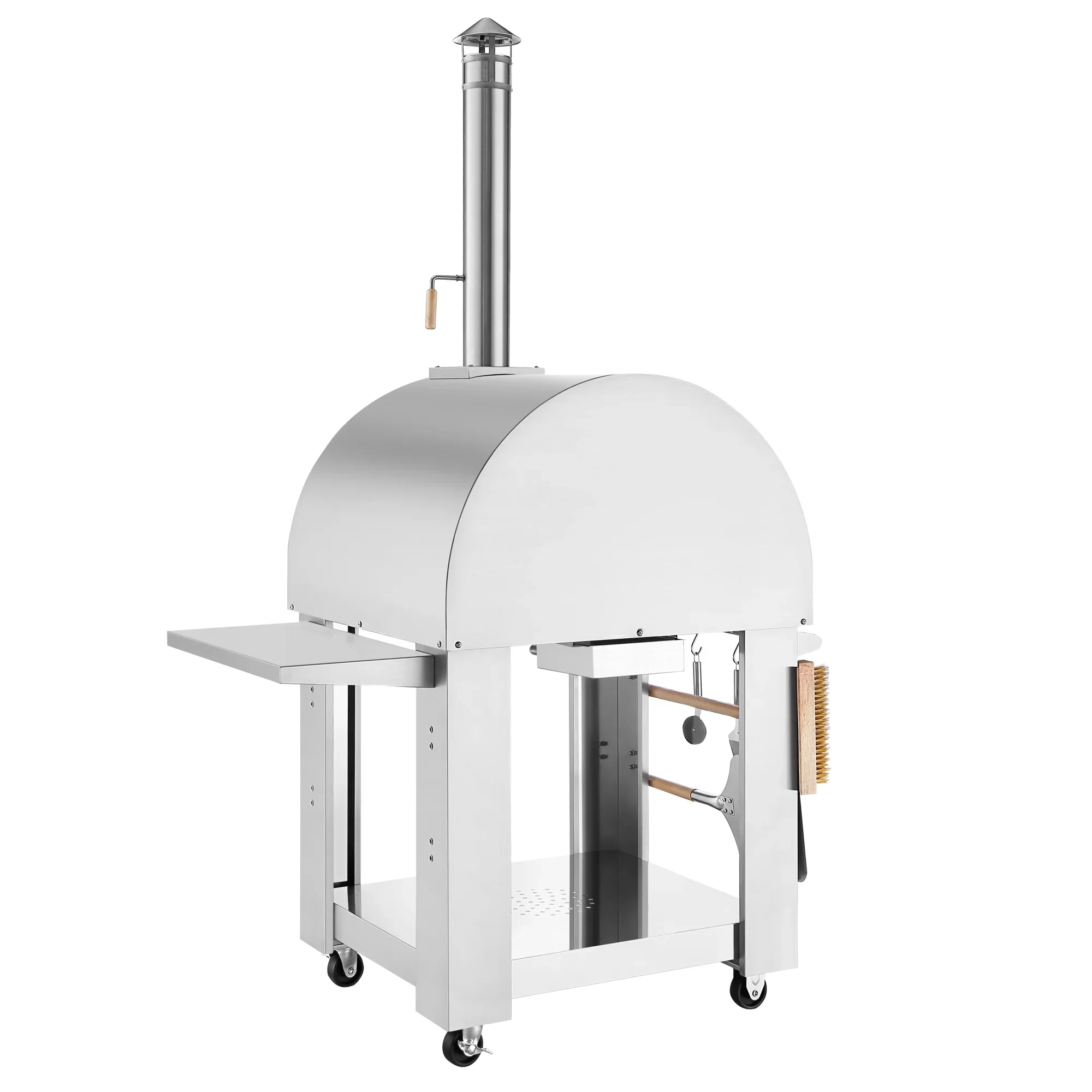 Empava Outdoor Wood Fired Pizza Oven With Side Table in Stainless Steel (EMPV-PG05) - Image 6