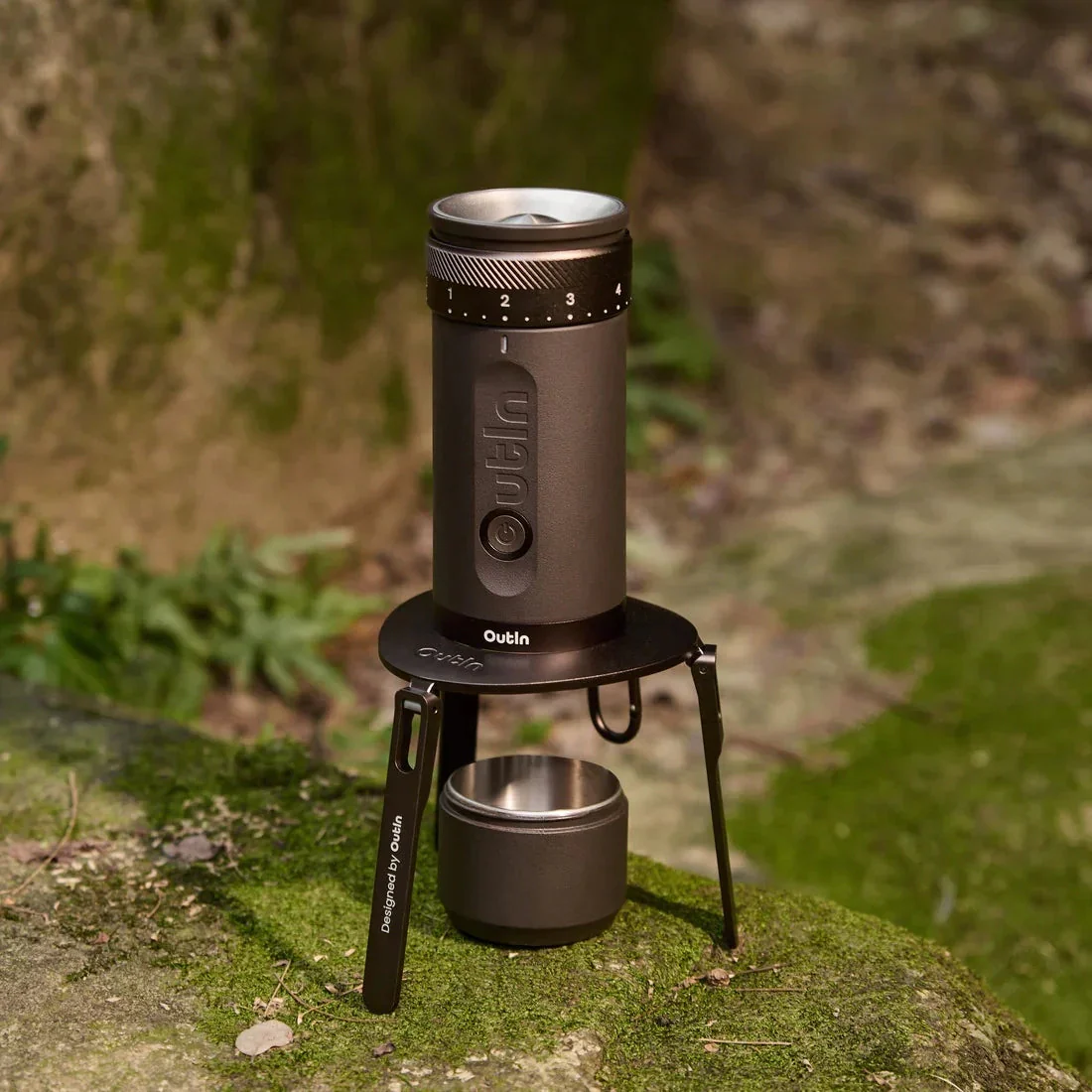 OutIn Ultra-Portable Foldable Coffee Stand with Carabiner, Stable Portable Espresso Machine Holder, Aluminum Unibody Design, Clip-On Carabiner for Easy Carrying, Fit Mino, Nano (OT-FCS-01) - Image 10