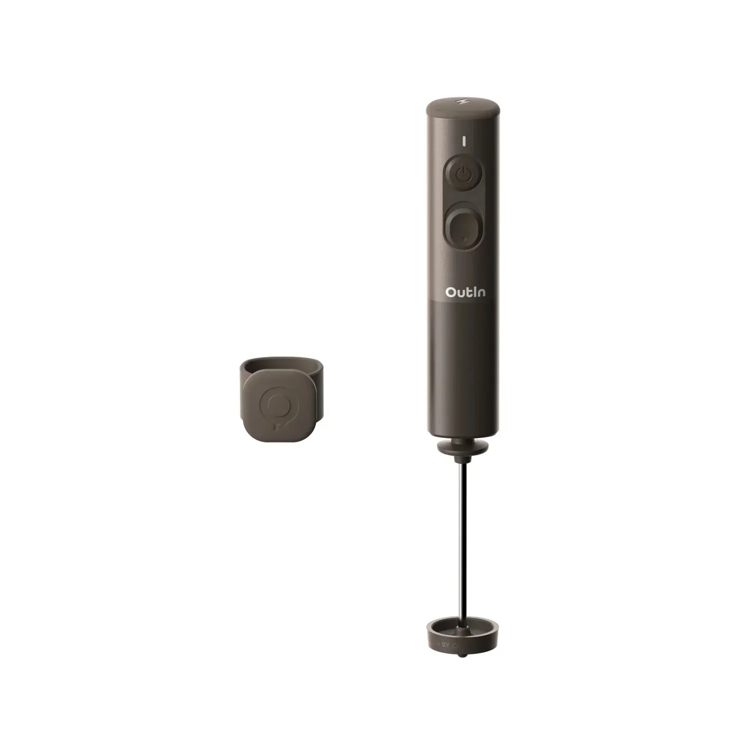 OutIn LattoGo Electric Milk Frother with Patented Whisk - Handheld Frother for Latte Art Quality Foam, Smart Silicone Ring, Dual Controls, Detachable Shaft, Pre-Order - Image 3