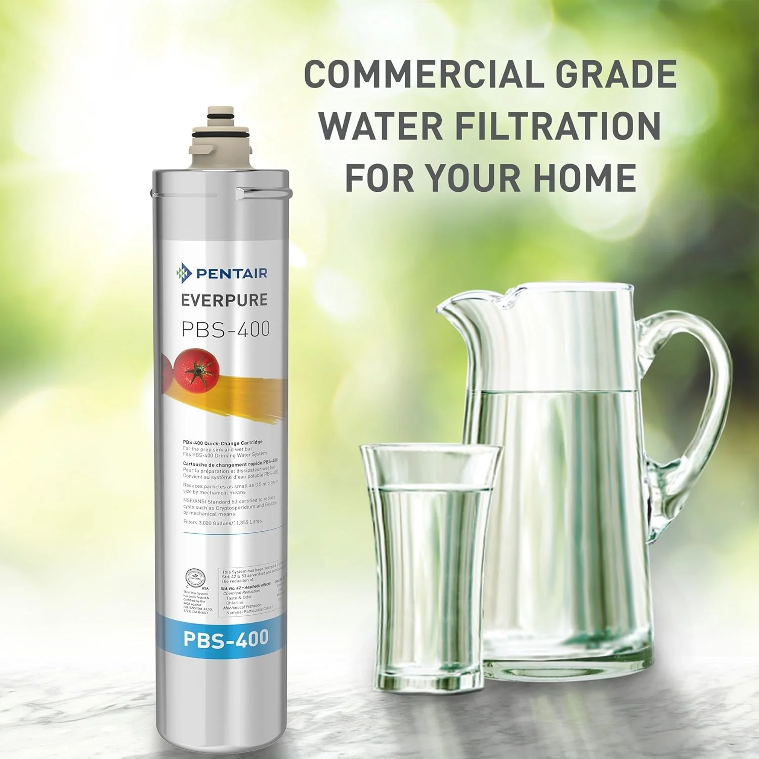 Pentair Everpure PBS-400 Quick-Change Filter Cartridge, For Use In Everpure PBS-400 Drinking Water System, 3,000 Gallon Capacity, 0.5 Micron (EV927086) - Image 3