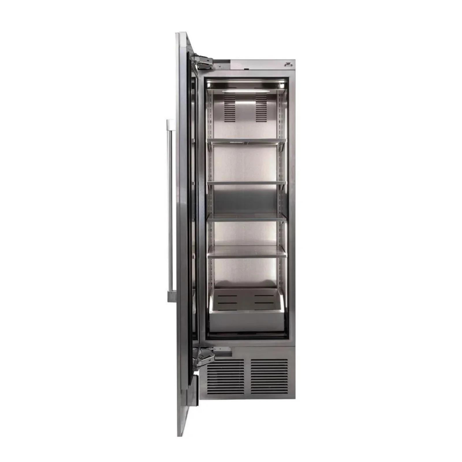 Perlick C-Series 24 Inch Single-Zone Beverage Center with 316 Can Capacity in Stainless Steel 4" Toe Kick with Left Hinge (CR24B-2-4LL, CR-SG-24PDL4) - Image 4