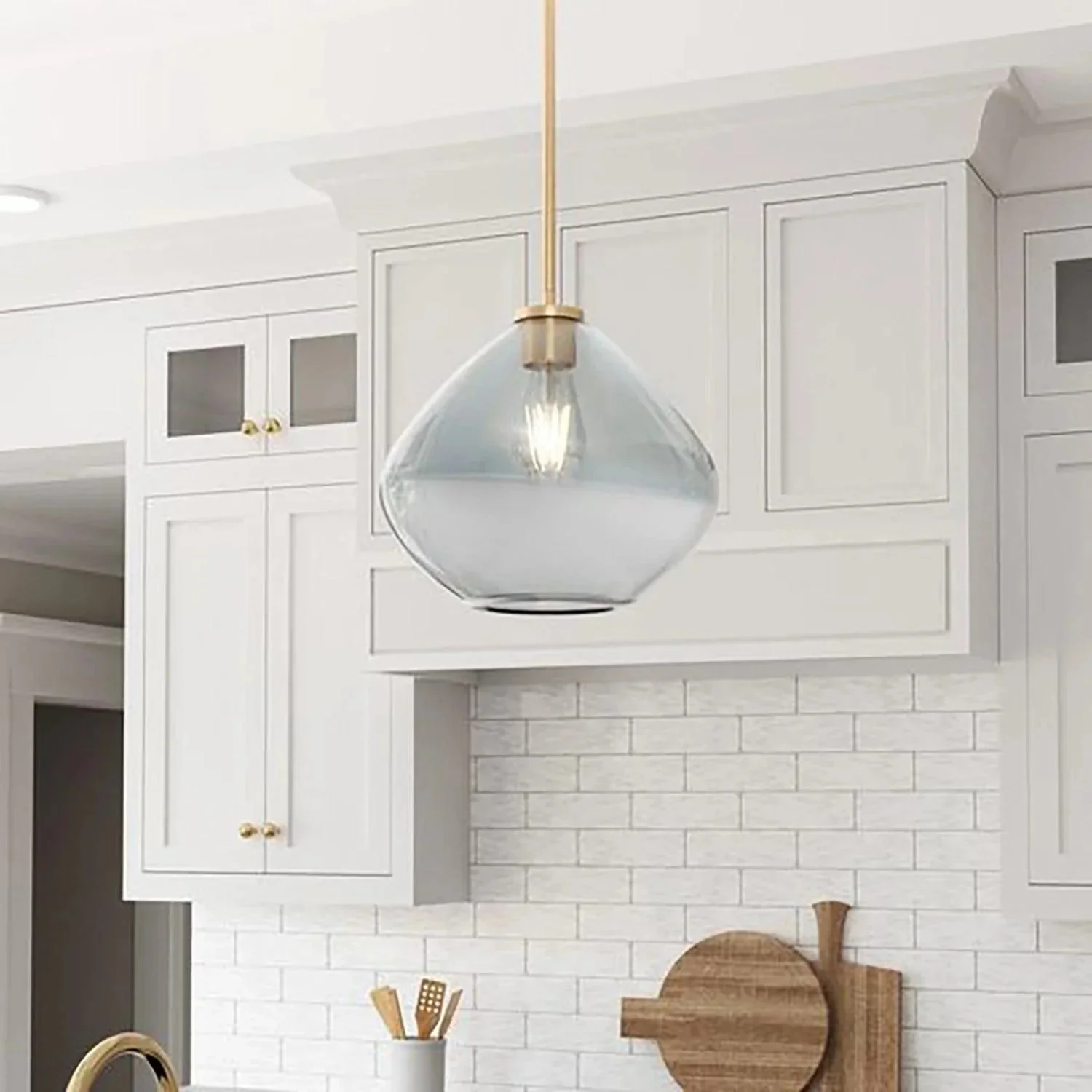 Parrot Uncle Pheobe 1-light Modern Handblown Glass Island Pendant Light (PH101G) - Image 6