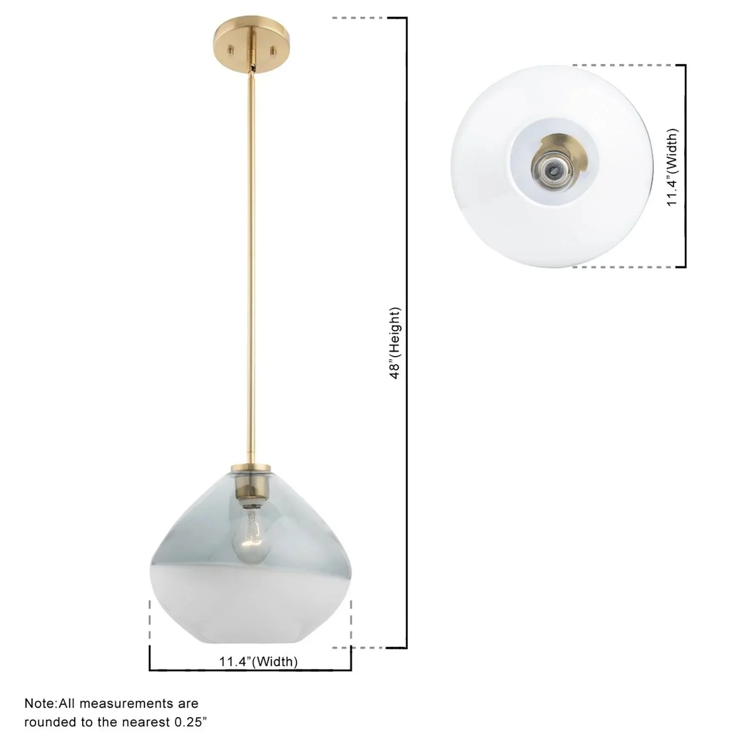 Parrot Uncle Pheobe 1-light Modern Handblown Glass Island Pendant Light (PH101G) - Image 9