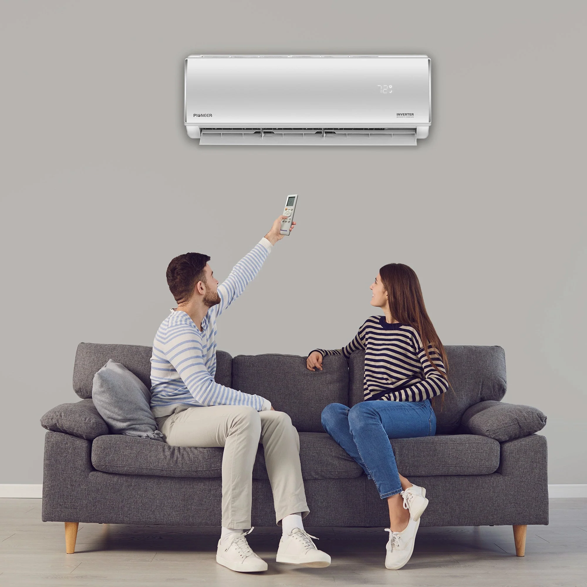 Pioneer® Diamante Essenza™ 35,000 BTU 17 SEER2 230V High-Wall Ductless Mini-Split Air Conditioner Inverter Heat Pump with 16 Ft. Kit (WYT036GLUI17RL) - Image 2