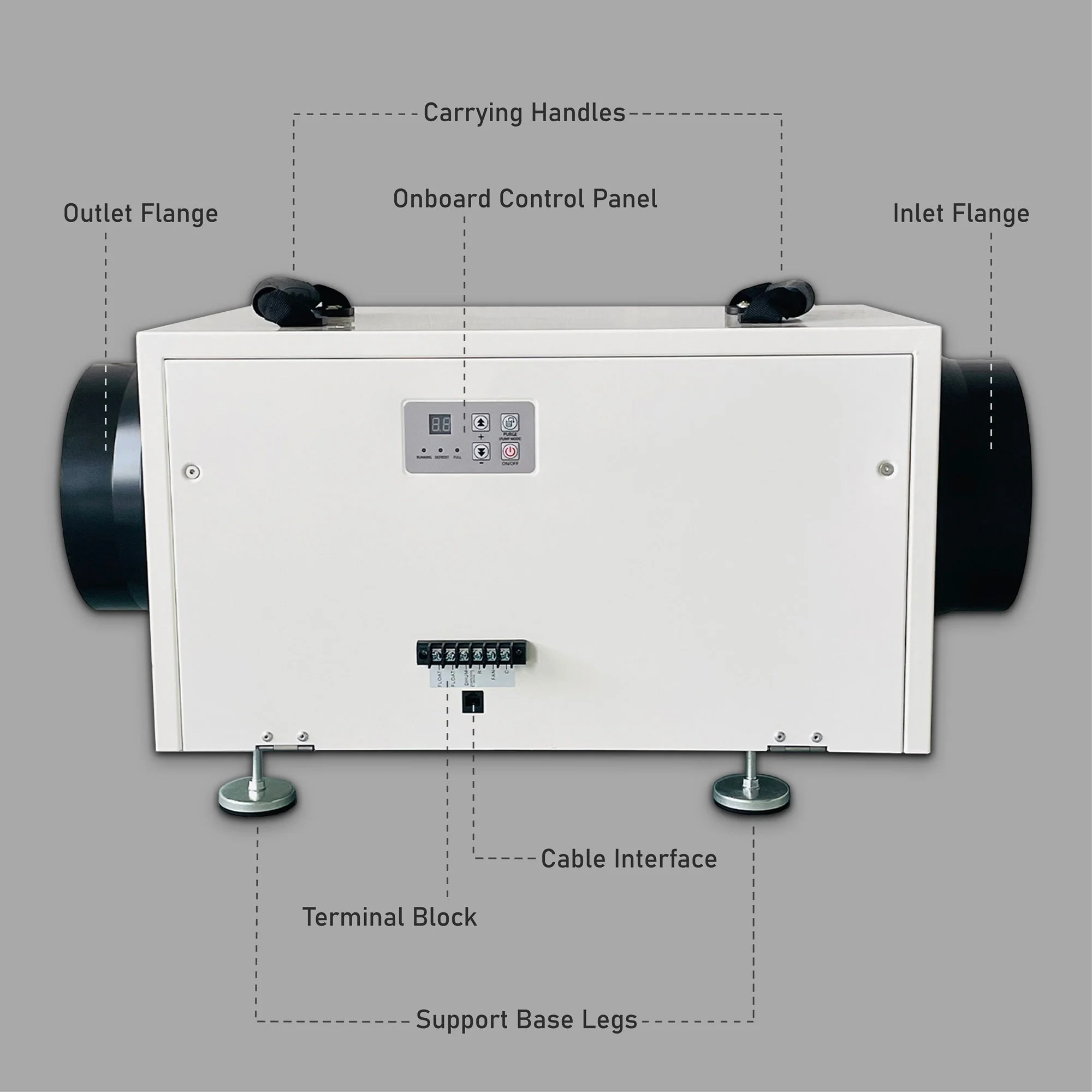 Pioneer Whole-House Commercial Grade Ductable High Performance Dehumidifier, 70-Pint Per Day, 115V (QHD070AUDH26WH) - Image 3