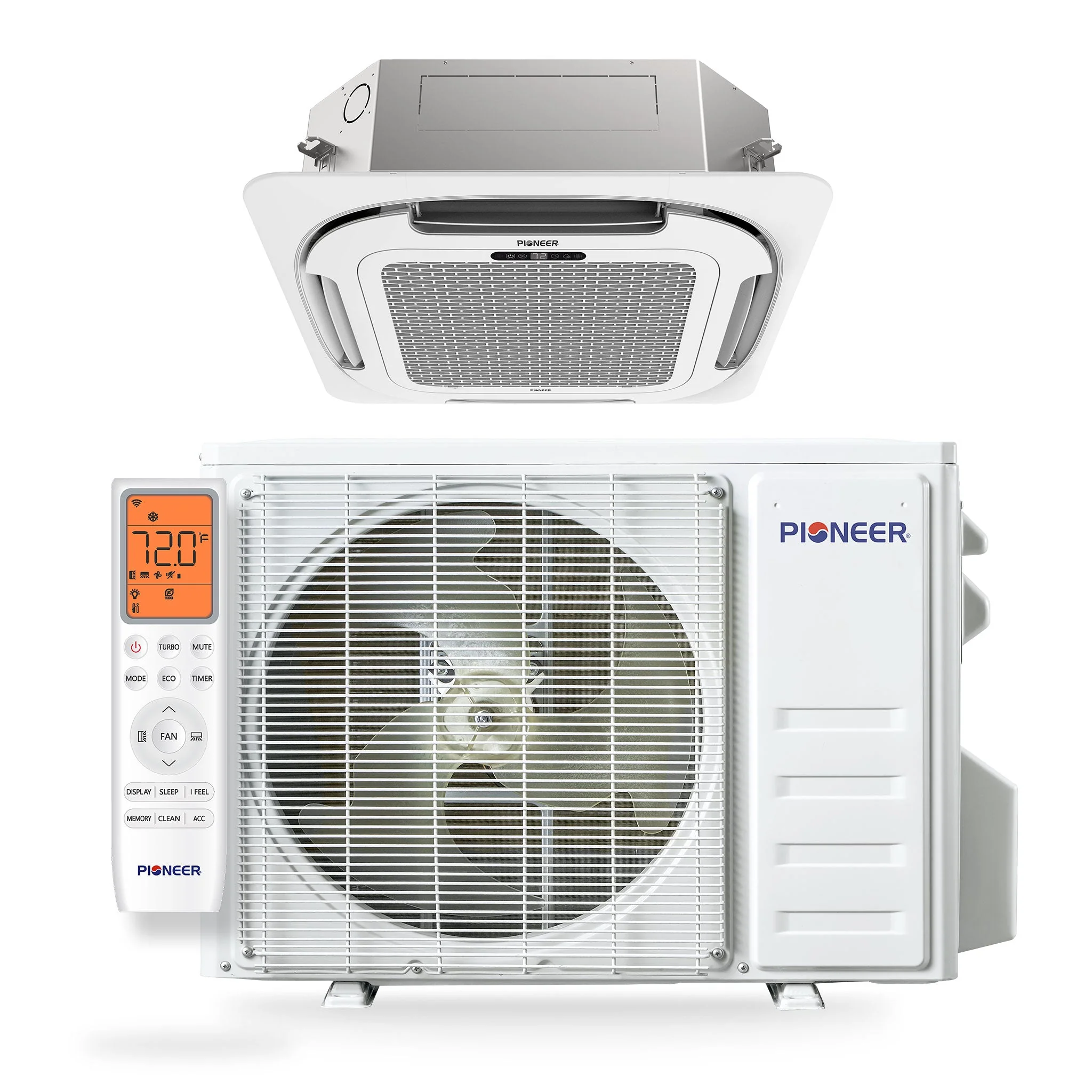 Pioneer® Quantum Ultra™ 9,000 BTU 23 SEER2 230V Ceiling Cassette Ductless Mini-Split Air Conditioner Inverter Heat Pump Full Set (CYT009GLSI24RL) - Image 5
