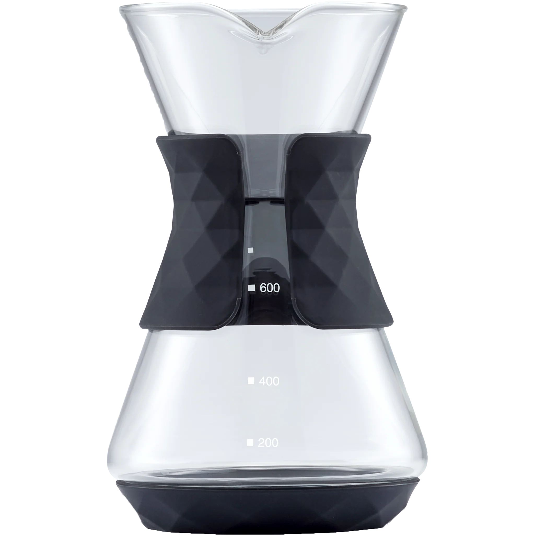 SAKI Pour Over Coffee Maker with Double Layer Stainless Steel Filter, Silicone Lid, Coffee Dripper Brewer, Heat Resistant Borosilicate Pour Over Carafe, 24 Ounce - Image 3