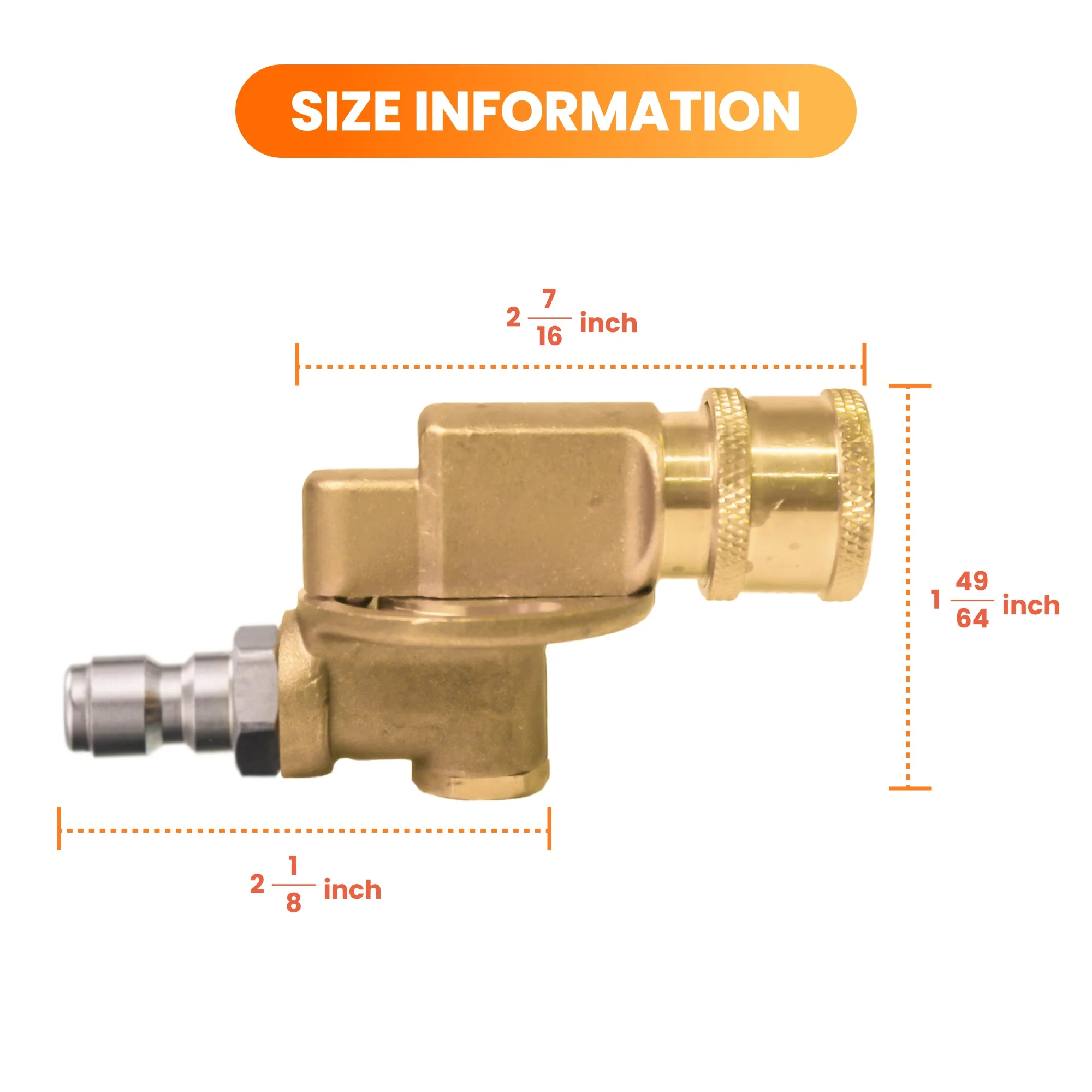 Giraffe Tools Pressure Washer Pivoting Coupler (HP-PIVOTINGCOUPLERWITH7ANGLE) - Image 5