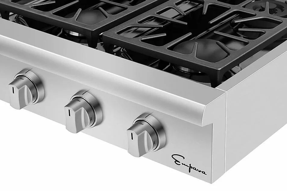 Empava 48-Inch Pro-Style Slide-In Natural Gas Cooktops in Stainless Steel (EMPV-48GC32) - Image 4