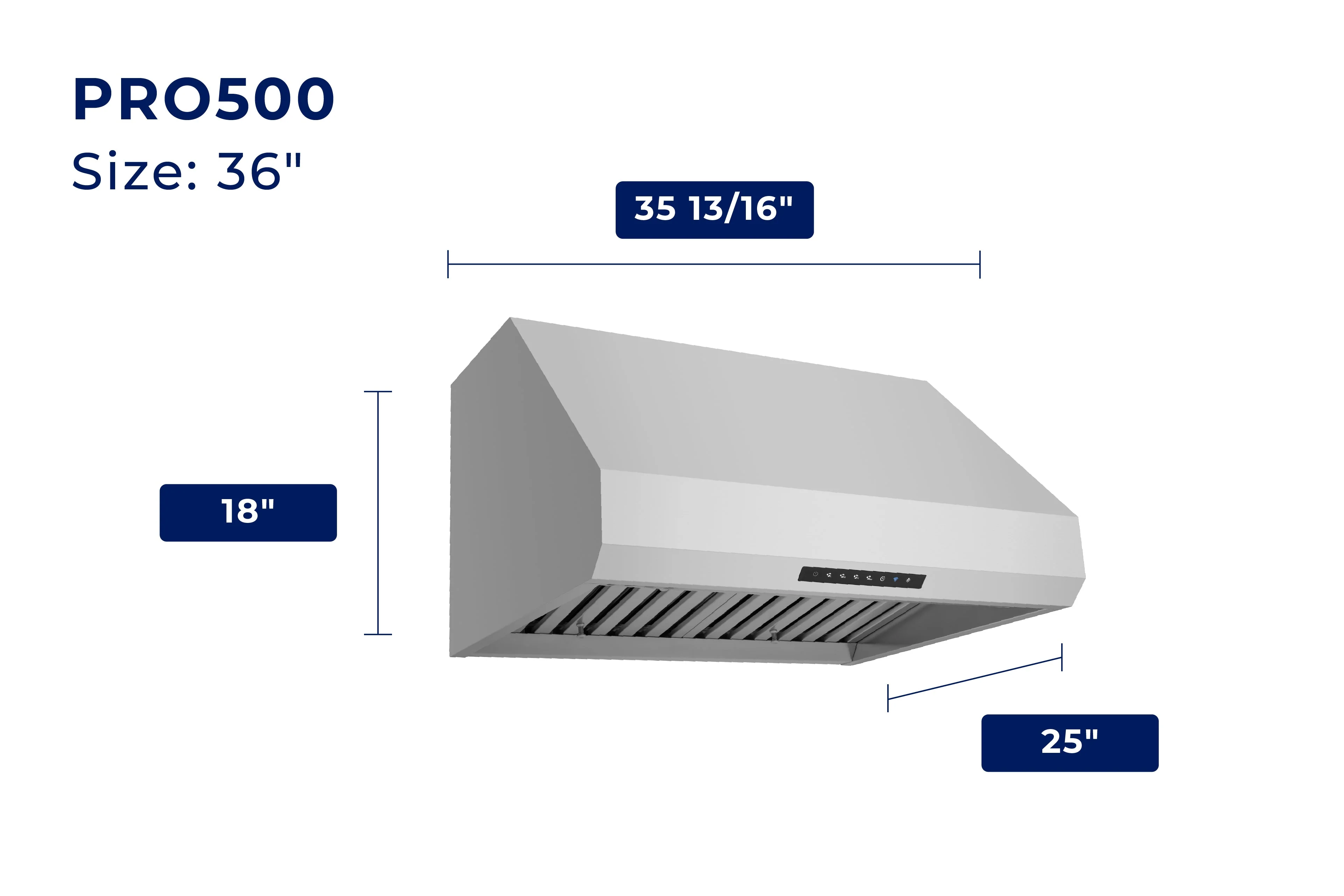 Hauslane 540 CFM Pro-Style Under Cabinet and Wall Mount Range Hood in Stainless Steel (PRO500SS) - Image 10