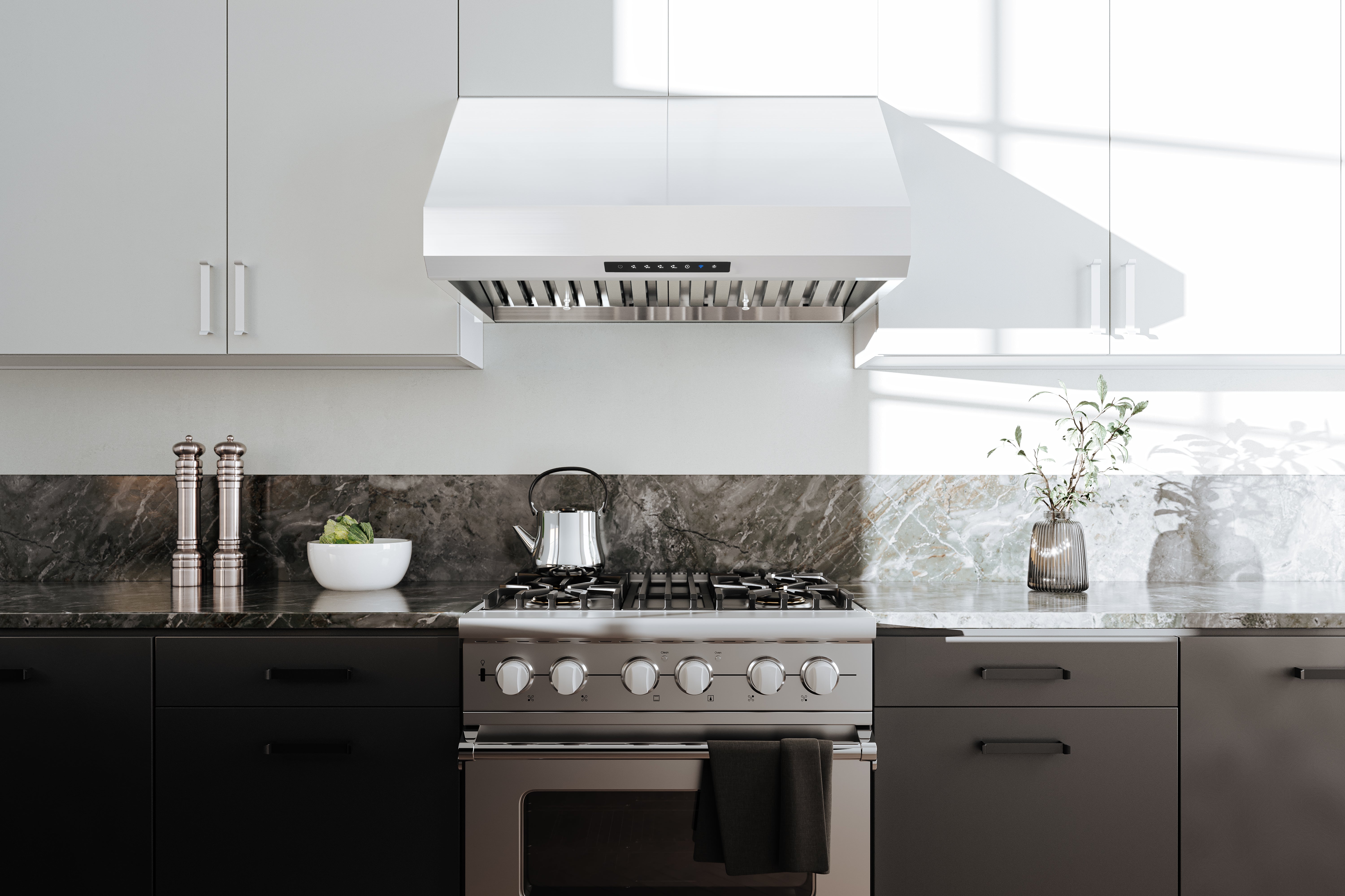 Hauslane 540 CFM Pro-Style Under Cabinet and Wall Mount Range Hood in Stainless Steel (PRO500SS) - Image 2