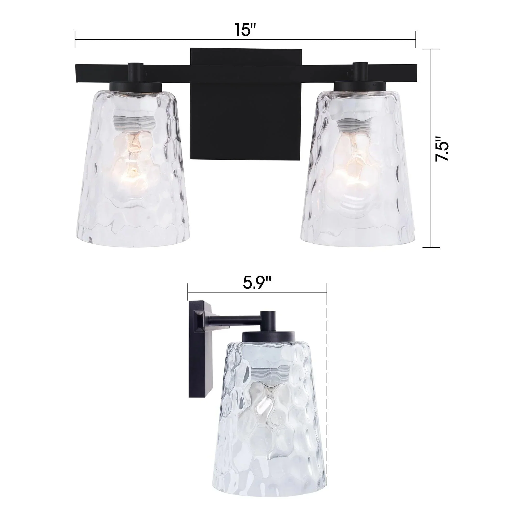 Parrot Uncle Radiance Modern 2-Light Dimmable Vanity Light - Image 12