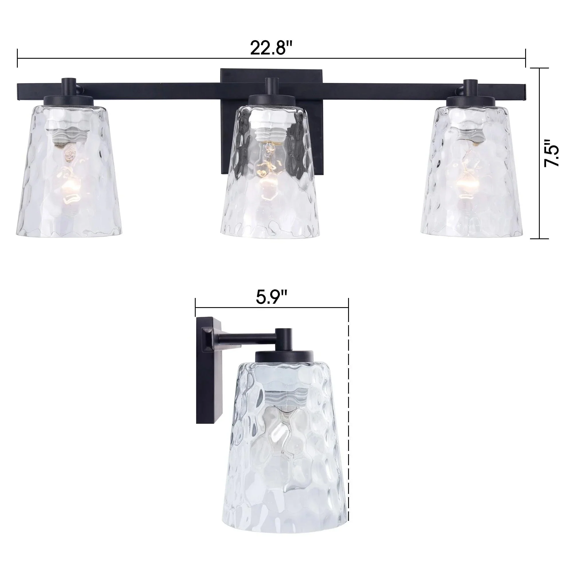Parrot Uncle Radiance Modern 3-Light Dimmable Vanity Light - Image 12