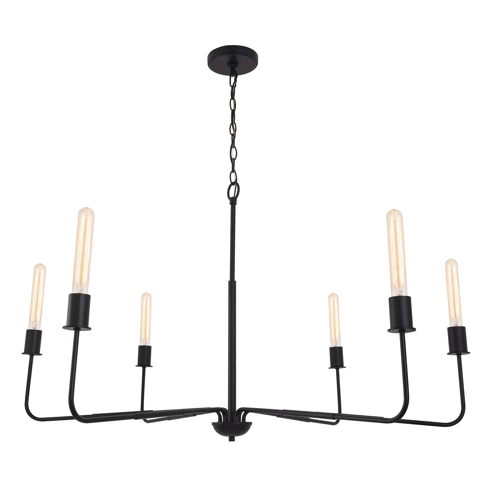 Parrot Uncle Radiant 6-Light Industrial Traditional Dimmable Chandelier - Image 5