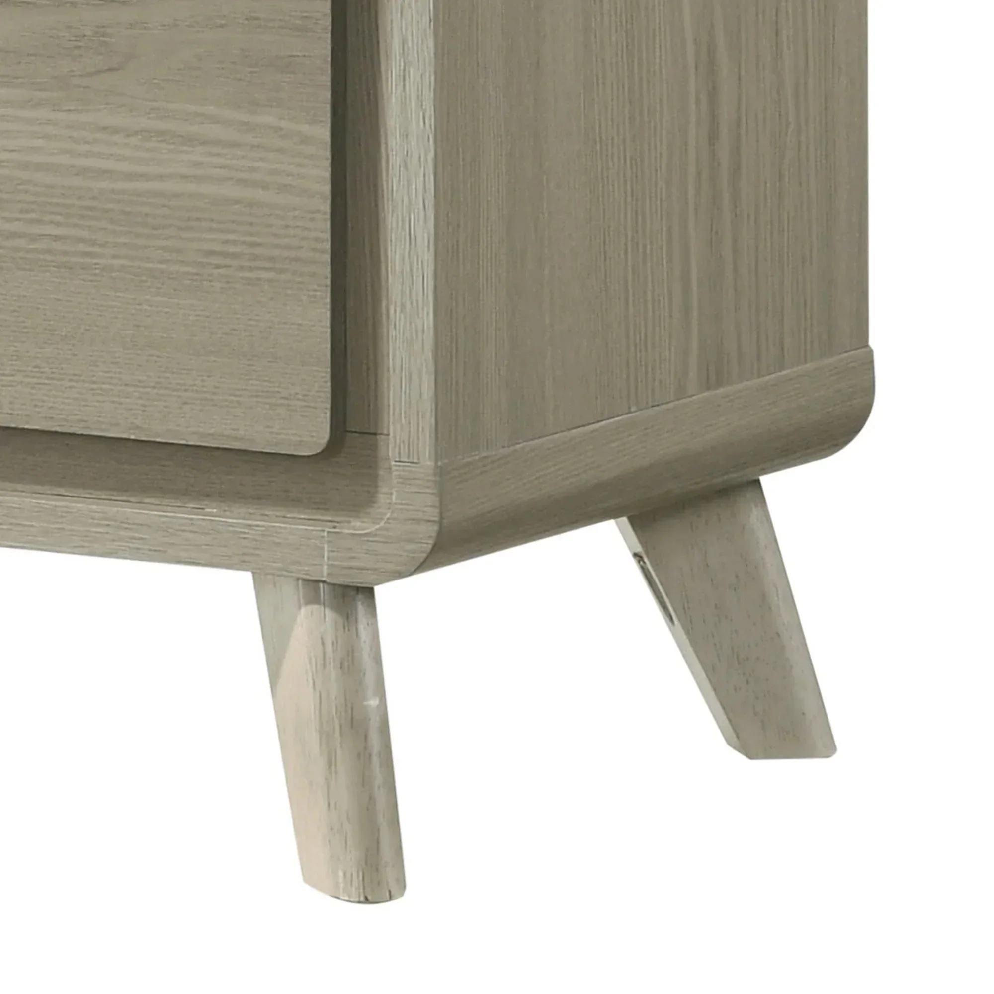Parrot Uncle Rainier Modern 25-Inch 2-Drawer Nightstand in Gray Wood (FM72002GY-N-PU) - Image 7