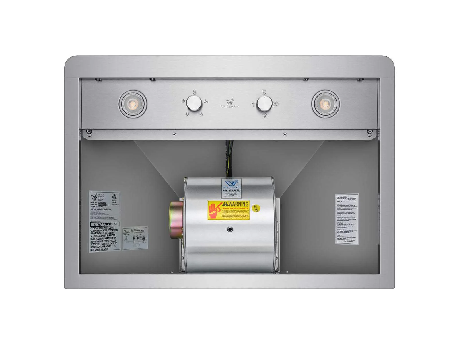 Victory Elegant 30-Inch 600 CFM Wall Mounted Range Hood in Stainless Steel (Elegant-30) - Image 7