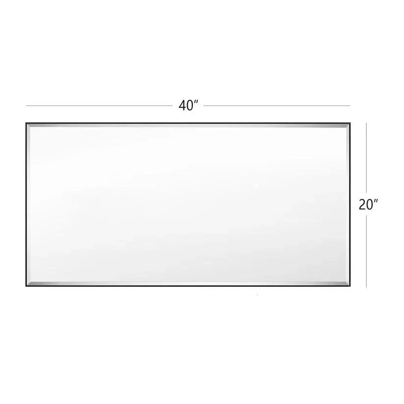 Parrot Uncle Reflections Sleek Modern Black Aluminum Framed Beveled Wall Mirror - Image 14