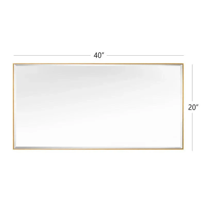 Parrot Uncle Reflections Sleek Modern Black Aluminum Framed Beveled Wall Mirror - Image 15
