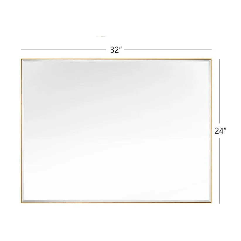 Parrot Uncle Reflections Sleek Modern Black Aluminum Framed Beveled Wall Mirror - Image 17