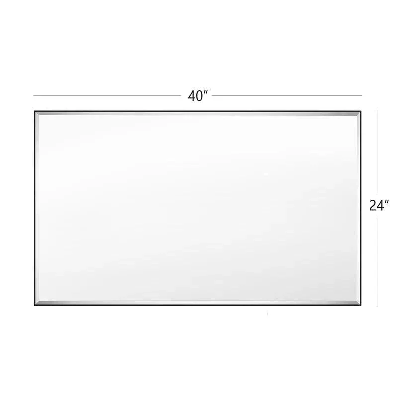 Parrot Uncle Reflections Sleek Modern Black Aluminum Framed Beveled Wall Mirror - Image 18