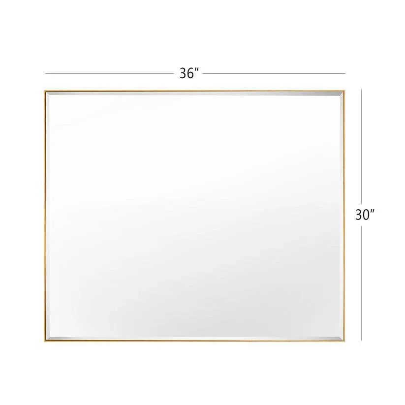 Parrot Uncle Reflections Sleek Modern Black Aluminum Framed Beveled Wall Mirror - Image 20