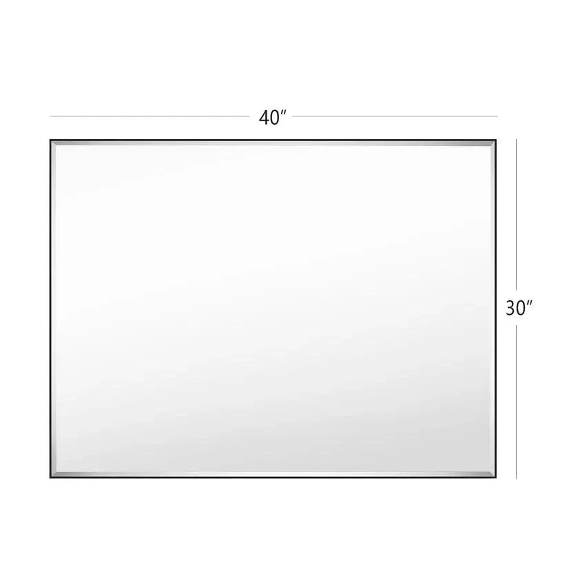 Parrot Uncle Reflections Sleek Modern Black Aluminum Framed Beveled Wall Mirror - Image 21