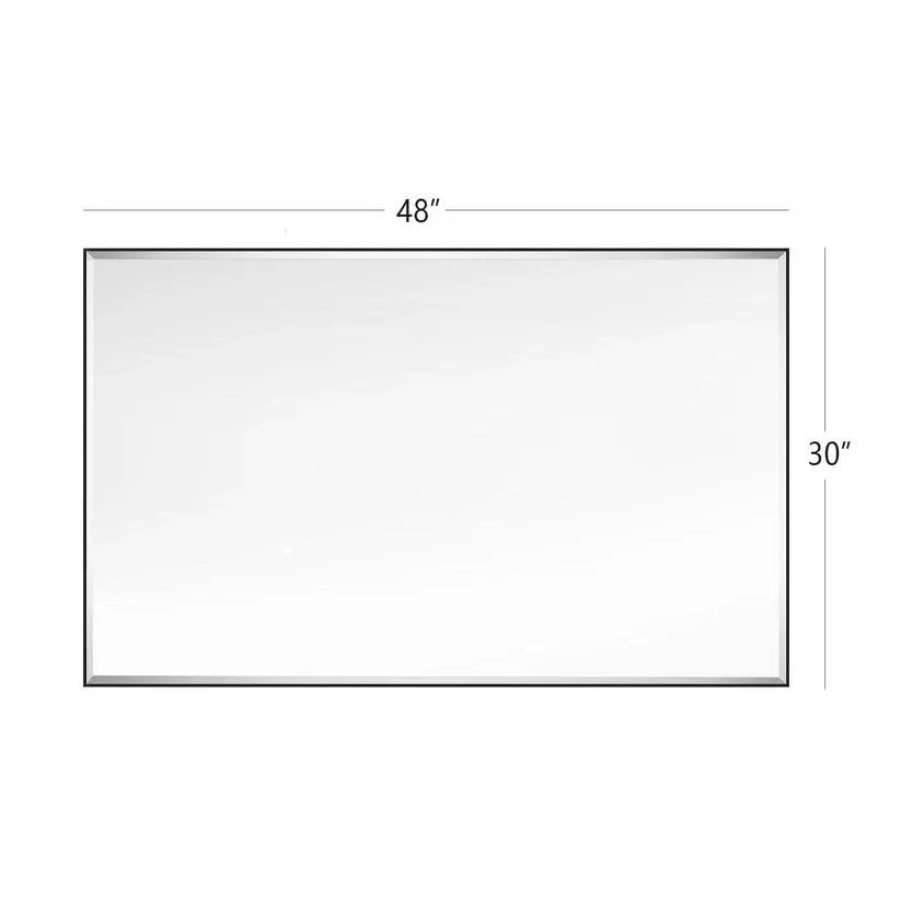 Parrot Uncle Reflections Sleek Modern Black Aluminum Framed Beveled Wall Mirror - Image 22