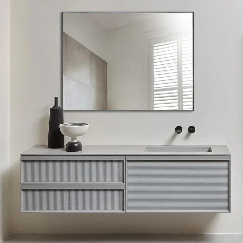 Parrot Uncle Reflections Sleek Modern Black Aluminum Framed Wall Mirror - Image 12