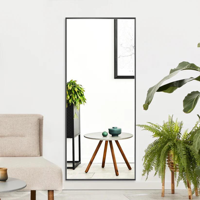 Parrot Uncle Reflections Sleek Modern Black Aluminum Framed Wall Mirror - Image 26