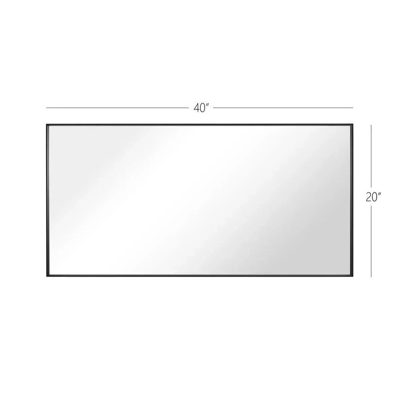 Parrot Uncle Reflections Sleek Modern Black Aluminum Framed Wall Mirror - Image 41