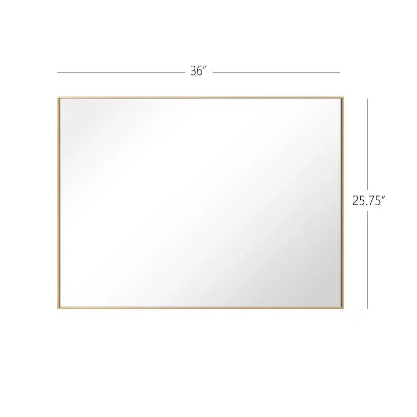 Parrot Uncle Reflections Sleek Modern Black Aluminum Framed Wall Mirror - Image 46