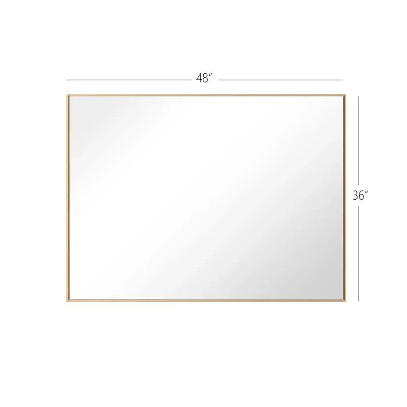 Parrot Uncle Reflections Sleek Modern Black Aluminum Framed Wall Mirror - Image 53