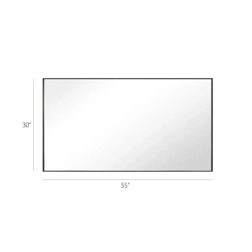 Parrot Uncle Reflections Sleek Modern Black Aluminum Framed Wall Mirror - Image 54