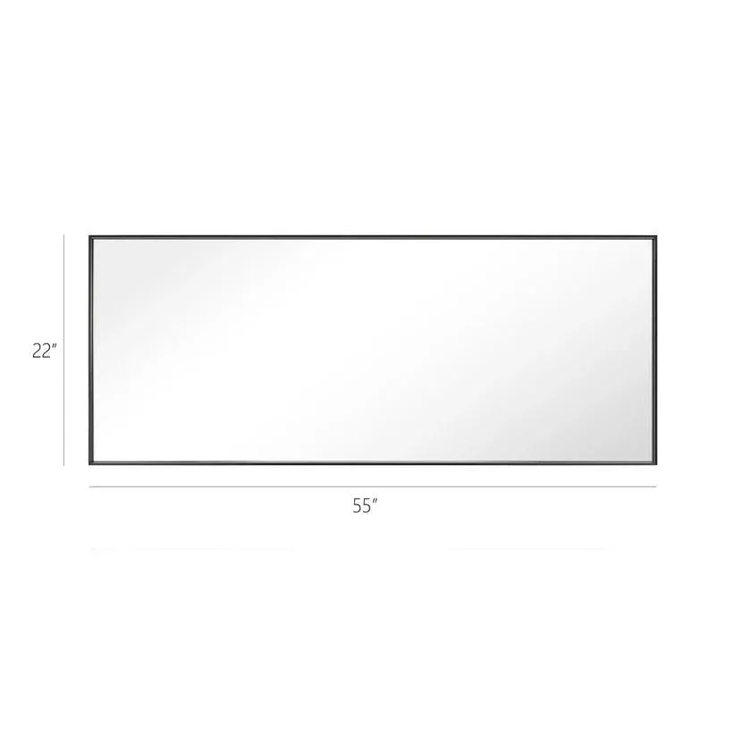 Parrot Uncle Reflections Sleek Modern Black Aluminum Framed Wall Mirror - Image 55