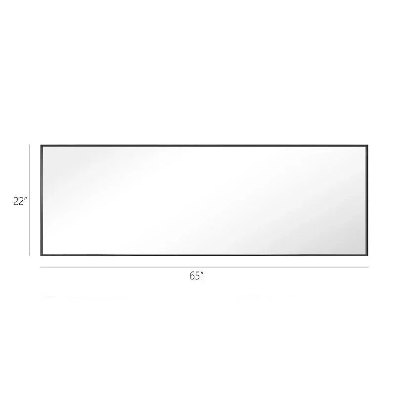 Parrot Uncle Reflections Sleek Modern Black Aluminum Framed Wall Mirror - Image 57