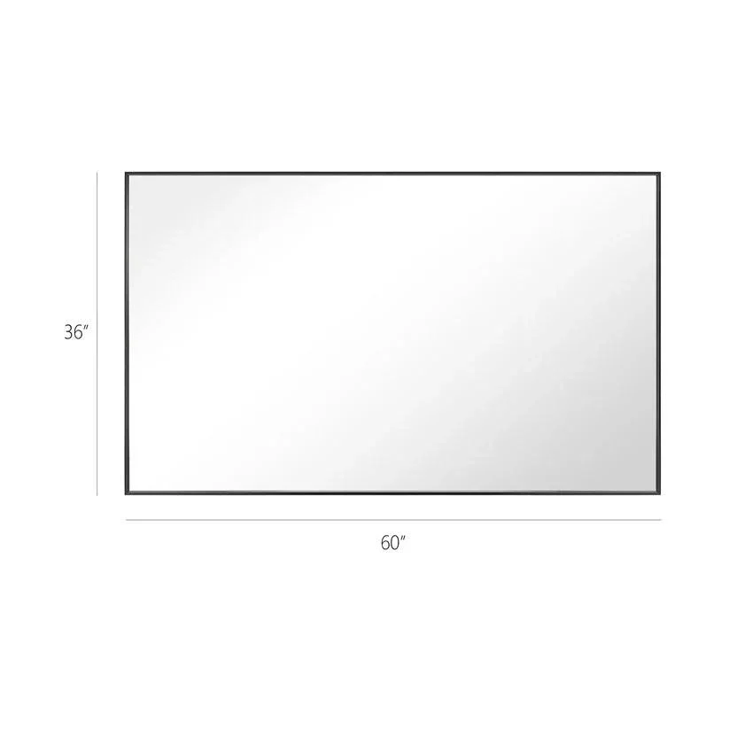 Parrot Uncle Reflections Sleek Modern Black Aluminum Framed Wall Mirror - Image 59