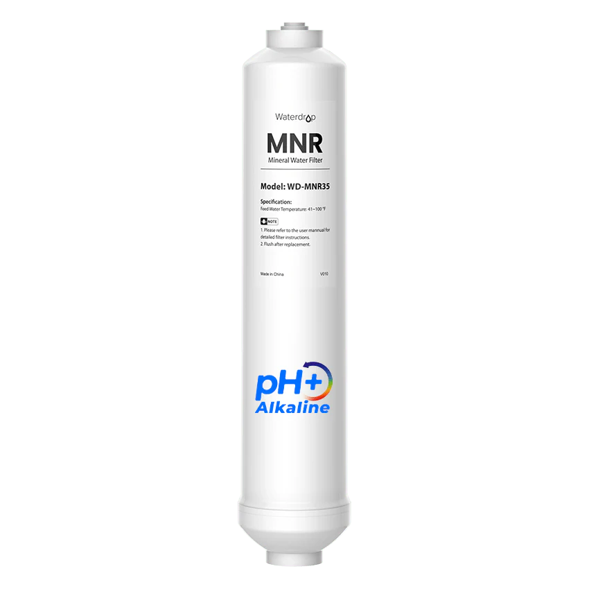 Waterdrop Remineralization Filter 1/4" Quick Connect Mineral Filter for Reverse Osmosis System with WD-ALK16, Alkaline Water Filter 9.5 pH Mineralization (WD-MNR35) - Image 11