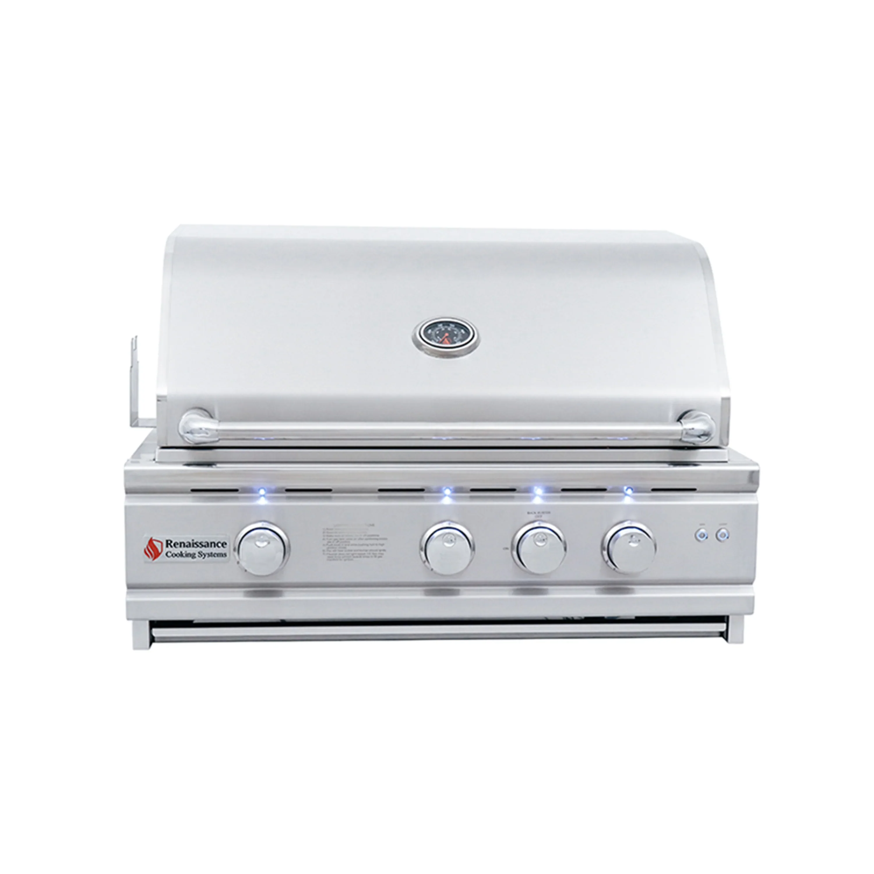 Renaissance Cutlass Pro 30-Inch Propane Gas Grill w/ Rear Burner, Briquette Trays & Blue LED Lights (RON30B LP) - Image 2